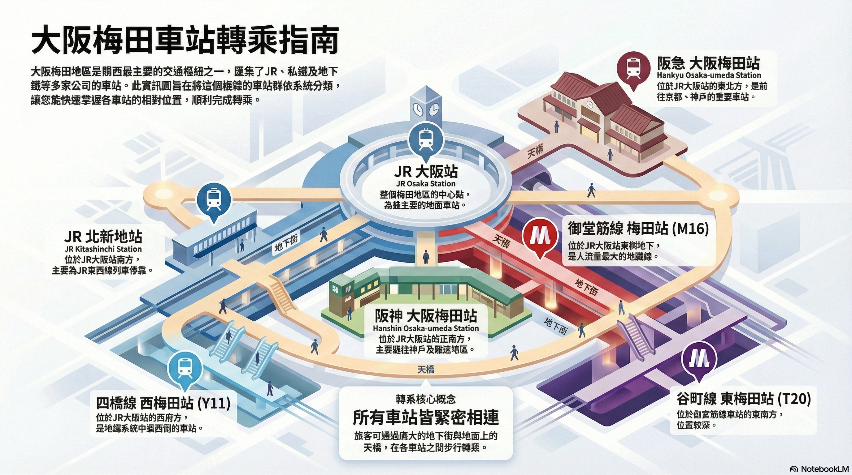 梅田車站轉乘指南