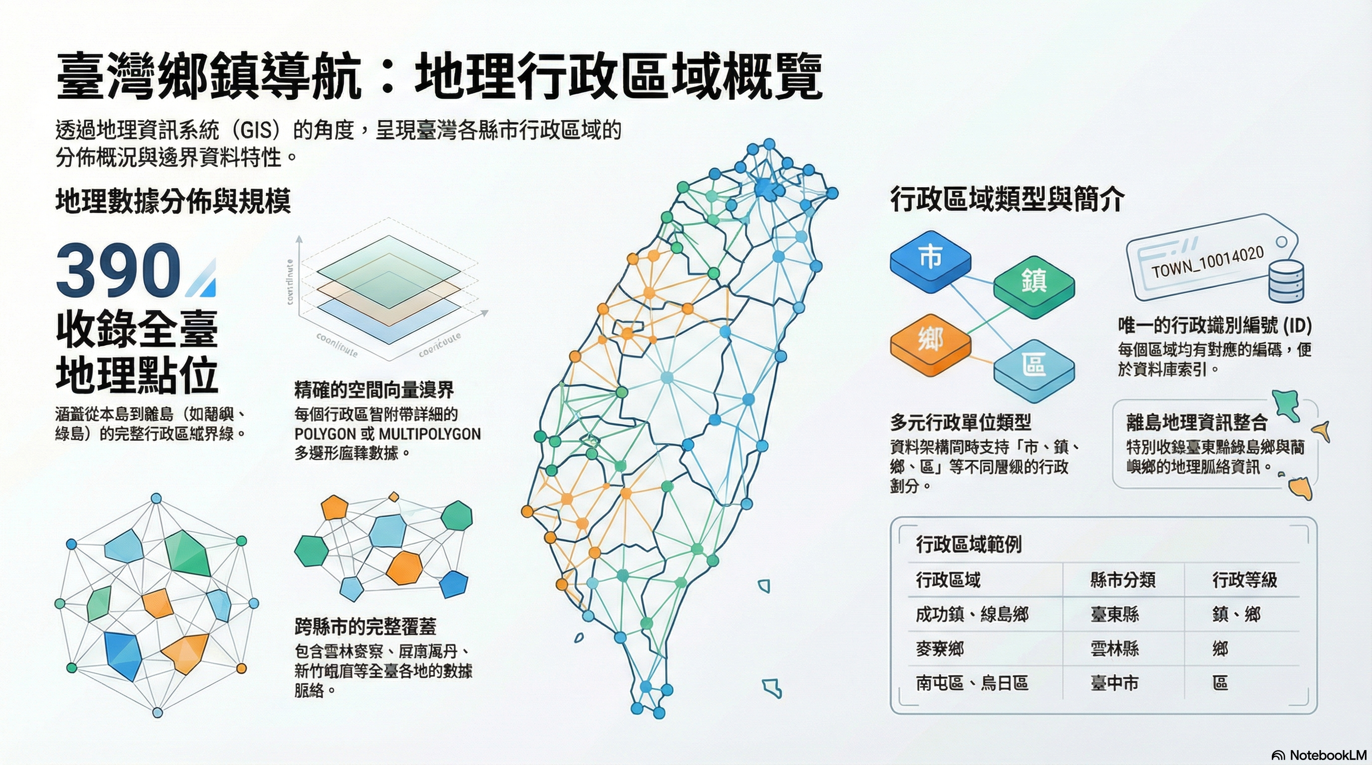 臺灣地理行政區域概覽