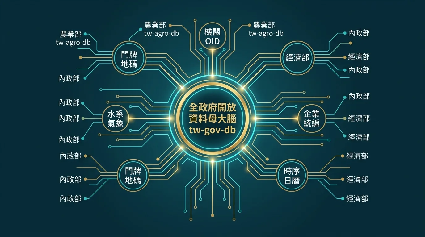全台灣政府開放資料通用基石圖鑑 (tw-gov-db) 概念圖